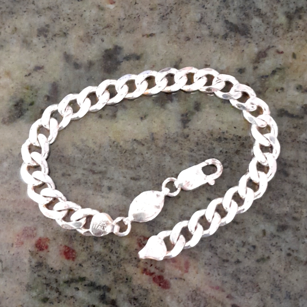 Sterling Silver Link Bracelet, Italy